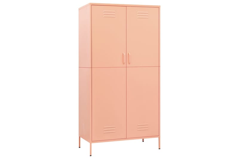 Garderobe rosa 90x50x180 cm stål - Rosa - Oppbevaring - Klesoppbevaring - Garderober & garderobesystem