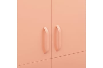 Garderobe rosa 90x50x180 cm stål - Rosa - Oppbevaring - Klesoppbevaring - Garderober & garderobesystem