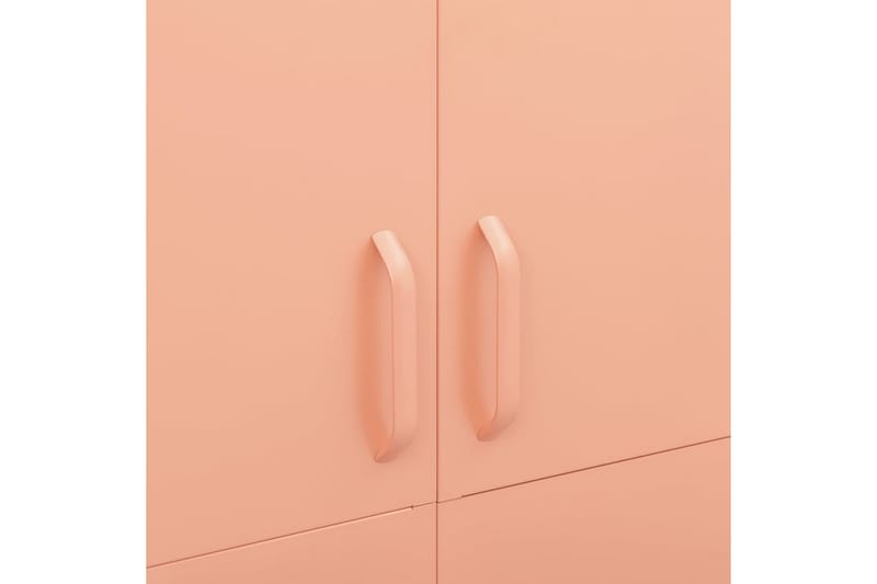 Garderobe rosa 90x50x180 cm stål - Rosa - Oppbevaring - Klesoppbevaring - Garderober & garderobesystem