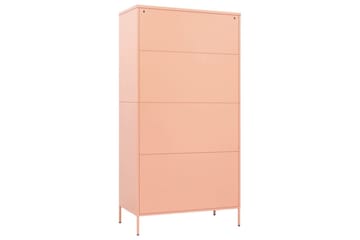 Garderobe rosa 90x50x180 cm stål - Rosa - Oppbevaring - Klesoppbevaring - Garderober & garderobesystem
