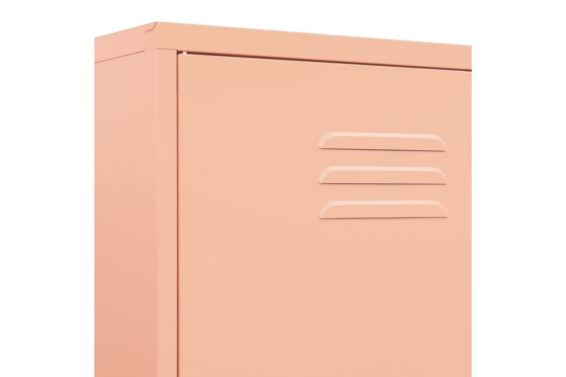 Garderobe rosa 90x50x180 cm stål - Rosa - Oppbevaring - Klesoppbevaring - Garderober & garderobesystem