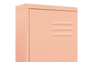 Garderobe rosa 90x50x180 cm stål - Rosa - Oppbevaring - Klesoppbevaring - Garderober & garderobesystem