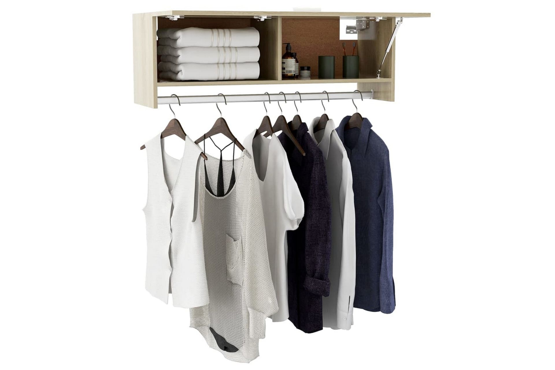 Garderobe sonoma eik 100x32,5x35 cm sponplate - Brun - Oppbevaring - Klesoppbevaring - Garderober & garderobesystem