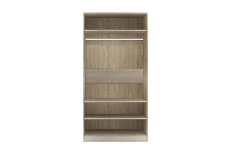 Garderobe sonoma eik 100x50x200 cm sponplate - Brun - Oppbevaring - Klesoppbevaring - Garderober & garderobesystem