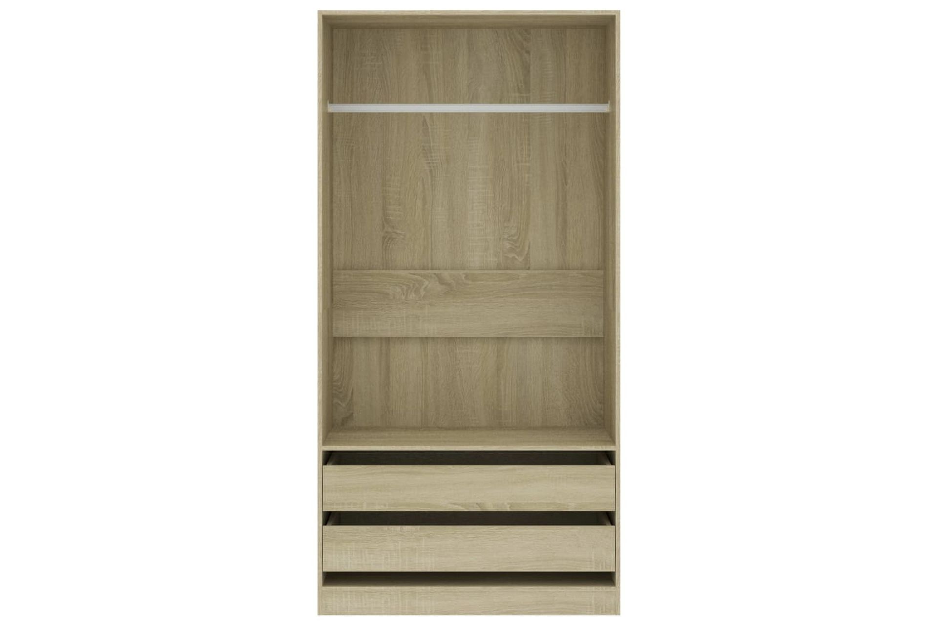 Garderobe sonoma eik 100x50x200 cm sponplate - Brun - Oppbevaring - Klesoppbevaring - Garderober & garderobesystem