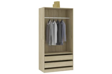 Garderobe sonoma eik 100x50x200 cm sponplate - Brun - Oppbevaring - Klesoppbevaring - Garderober & garderobesystem