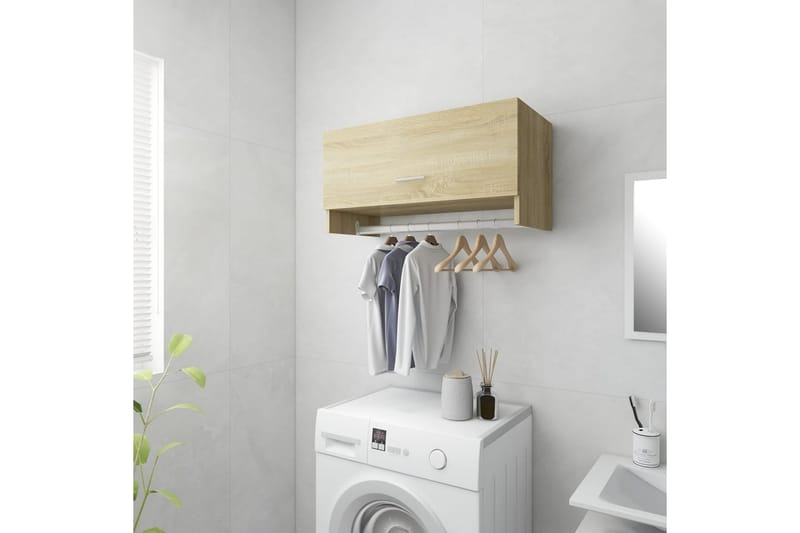 Garderobe sonoma eik 70x32,5x35 cm sponplate - Brun - Oppbevaring - Klesoppbevaring - Garderober & garderobesystem
