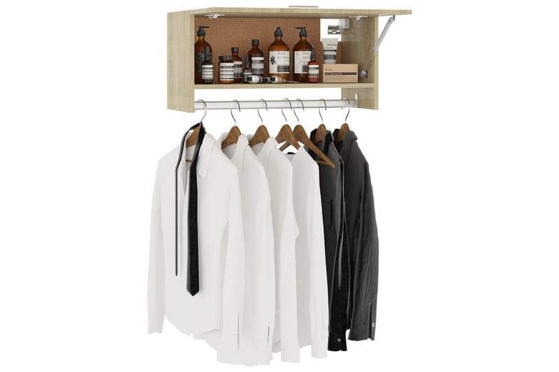 Garderobe sonoma eik 70x32,5x35 cm sponplate - Brun - Oppbevaring - Klesoppbevaring - Garderober & garderobesystem