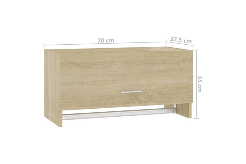 Garderobe sonoma eik 70x32,5x35 cm sponplate - Brun - Oppbevaring - Klesoppbevaring - Garderober & garderobesystem