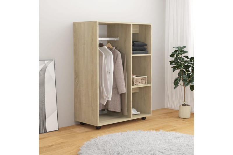 Garderobe sonoma eik 80x40x110 cm sponplate - Brun - Oppbevaring - Klesoppbevaring - Garderober & garderobesystem
