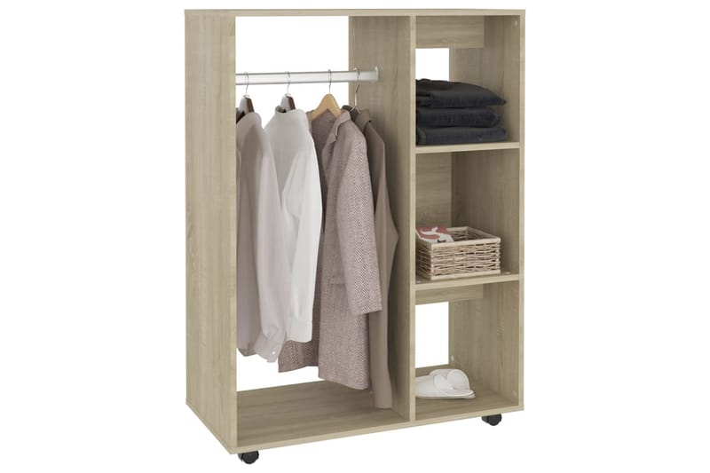 Garderobe sonoma eik 80x40x110 cm sponplate - Brun - Oppbevaring - Klesoppbevaring - Garderober & garderobesystem