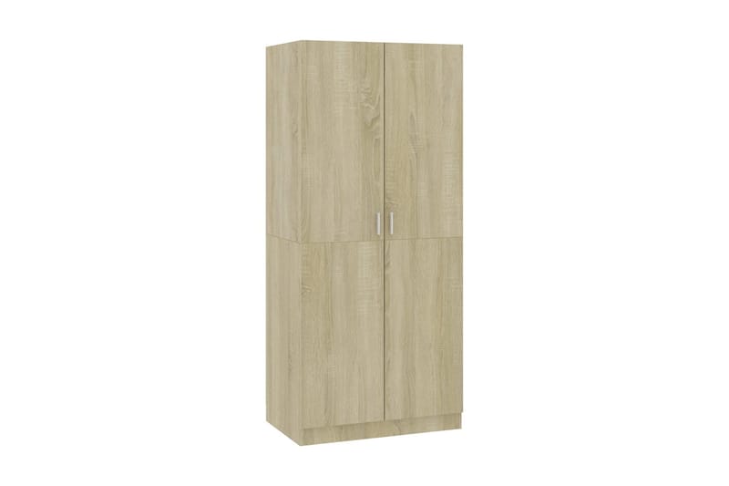 Garderobe sonoma eik 80x52x180 cm sponplate - Oppbevaring - Klesoppbevaring - Garderober & garderobesystem