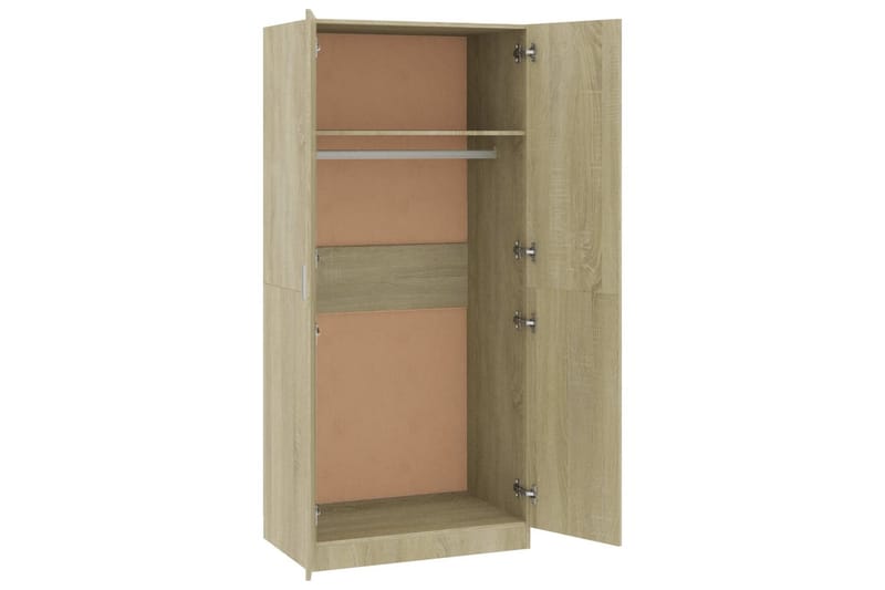 Garderobe sonoma eik 80x52x180 cm sponplate - Oppbevaring - Klesoppbevaring - Garderober & garderobesystem