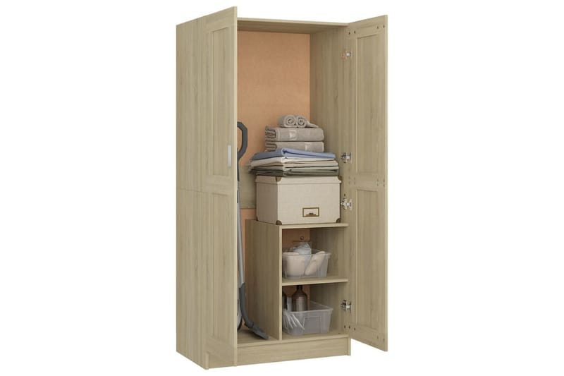 Garderobe sonoma eik 82,5x51,5x180 cm sponplate - Brun - Oppbevaring - Klesoppbevaring - Garderober & garderobesystem