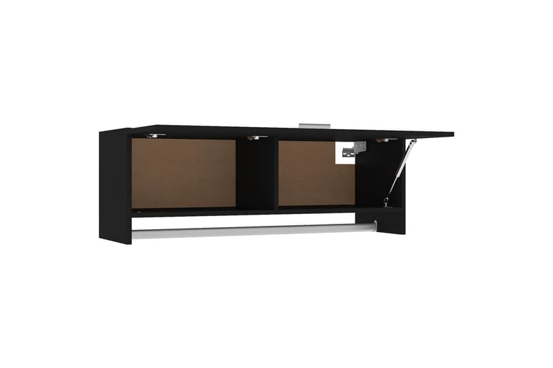 Garderobe svart 100x32,5x35 cm sponplate - Svart - Oppbevaring - Klesoppbevaring - Garderober & garderobesystem