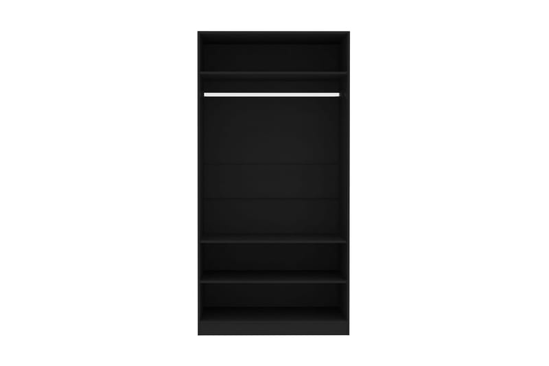 Garderobe svart 100x50x200 cm sponplate - Svart - Oppbevaring - Klesoppbevaring - Garderober & garderobesystem