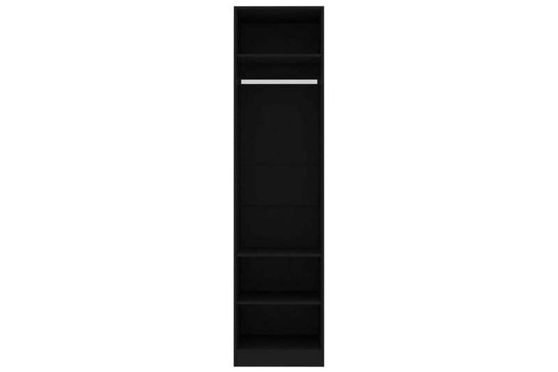 Garderobe svart 50x50x200 cm sponplate - Svart - Oppbevaring - Klesoppbevaring - Garderober & garderobesystem
