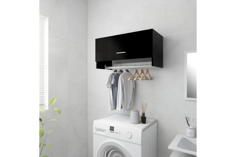 Garderobe svart 70x32,5x35 cm sponplate - Svart - Oppbevaring - Klesoppbevaring - Garderober & garderobesystem