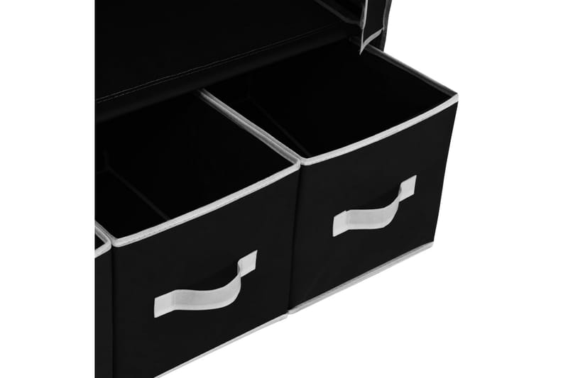 Garderobe svart 87x49x159 cm stoff - Oppbevaring - Klesoppbevaring - Garderober & garderobesystem