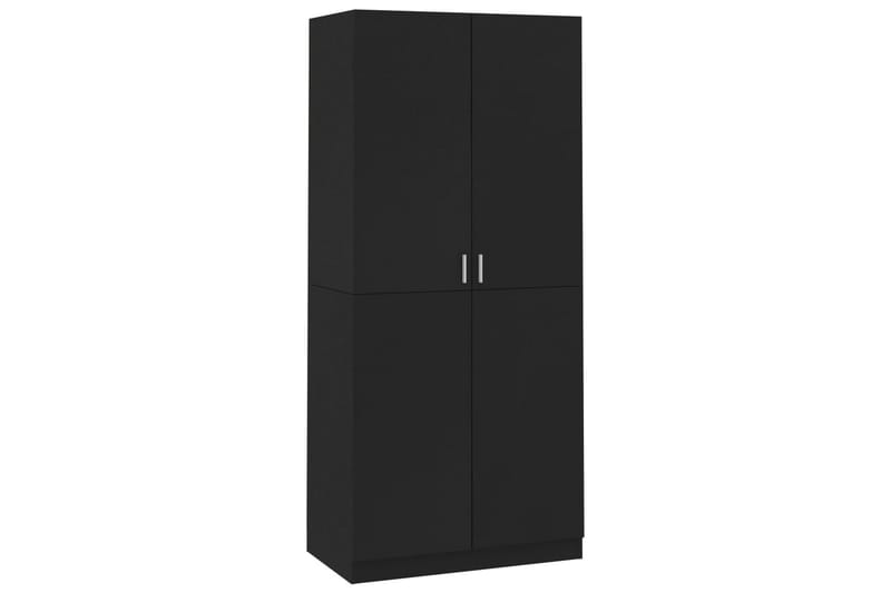 Garderobe svart 90x52x200 cm sponplate - Oppbevaring - Klesoppbevaring - Garderober & garderobesystem