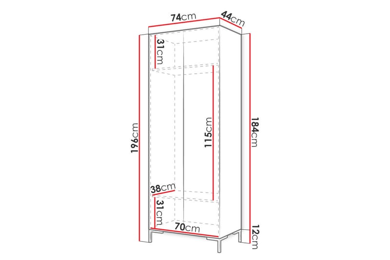 Garderobe - Svart|Gull - Oppbevaring - Klesoppbevaring - Garderober & garderobesystem