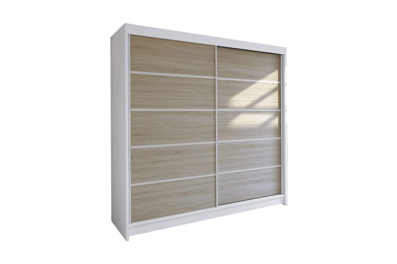 Garderobe Talin - Hvit/Eik - Oppbevaring - Klesoppbevaring - Garderober & garderobesystem - Garderobeskap & klesskap