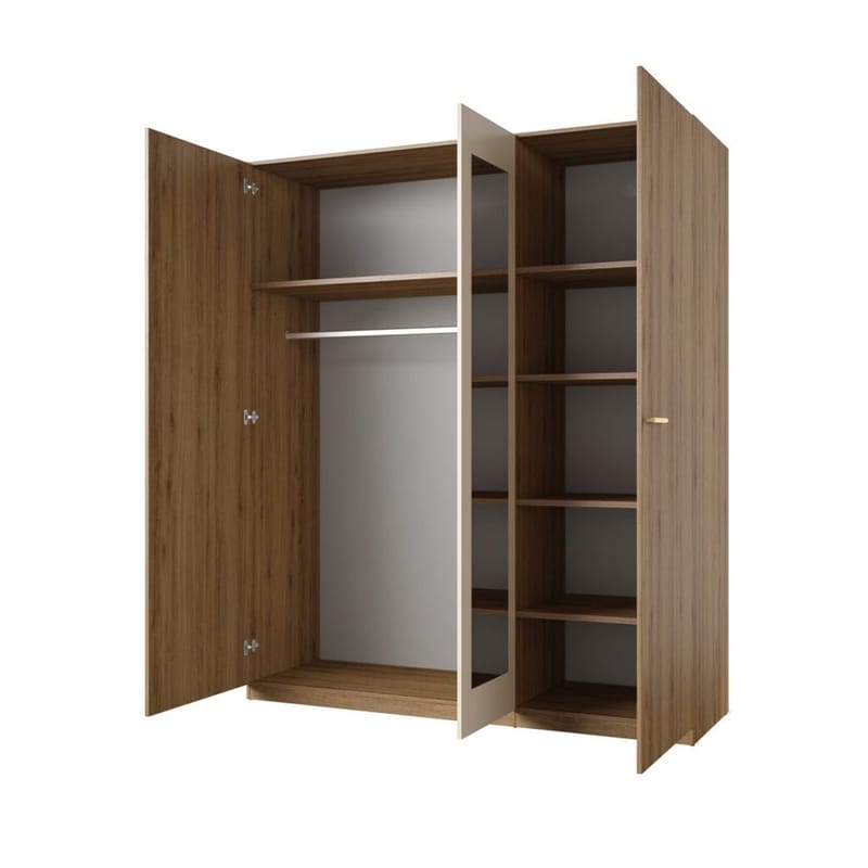 Garderobe Vertina 3 Dører 1 Speil - Oppbevaring - Klesoppbevaring - Garderober & garderobesystem