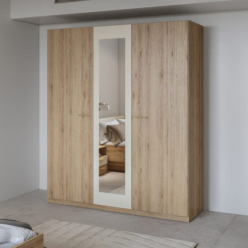 Garderobe Vertina 3 Dører 1 Speil - Oppbevaring - Klesoppbevaring - Garderober & garderobesystem