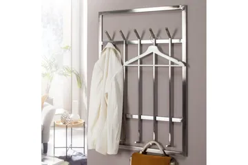 Garderobe Wohnling Vegghengt klesstativ 10 metallkroker polert matt - Oppbevaring - Klesoppbevaring - Stumtjener