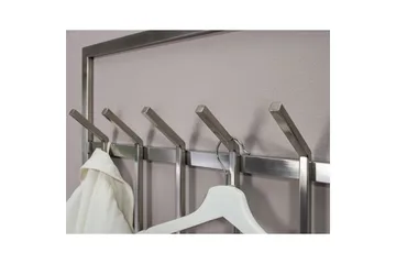 Garderobe Wohnling Vegghengt klesstativ 10 metallkroker polert matt - Oppbevaring - Klesoppbevaring - Stumtjener