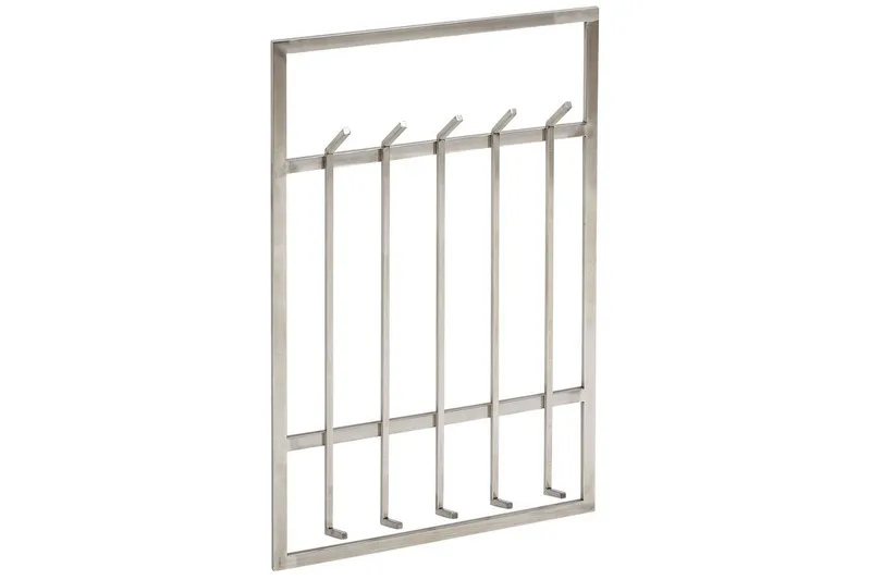 Garderobe Wohnling Vegghengt klesstativ 10 metallkroker polert matt, undefined