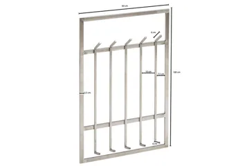 Garderobe Wohnling Vegghengt klesstativ 10 metallkroker polert matt - Oppbevaring - Klesoppbevaring - Stumtjener