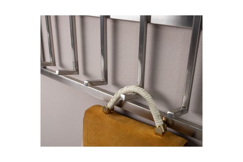 Garderobe Wohnling Vegghengt klesstativ 10 metallkroker polert matt - Oppbevaring - Klesoppbevaring - Stumtjener