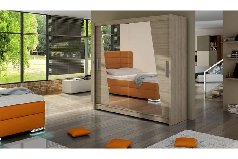 Garderobe Prag LED-belysning - Eik - Oppbevaring - Klesoppbevaring - Garderober & garderobesystem