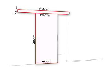 Malibu Dør 204x96x205 cm - Oppbevaring - Klesoppbevaring - Garderober & garderobesystem - Garderobedør - Skyvedør garderobe