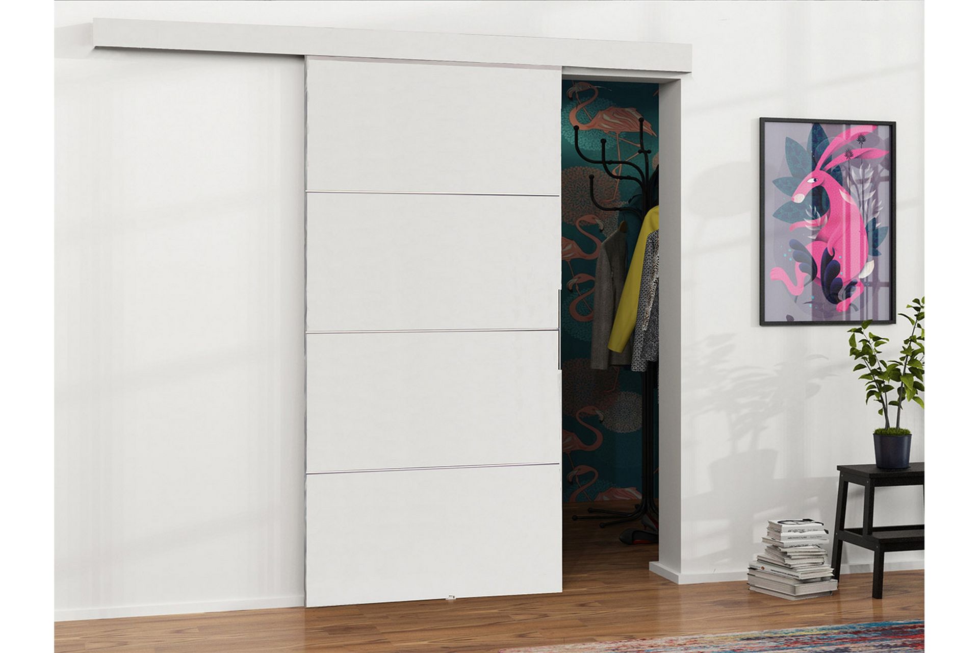 Malibu Dør 204x96x205 cm - Oppbevaring - Klesoppbevaring - Garderober & garderobesystem - Garderobedør - Skyvedør garderobe