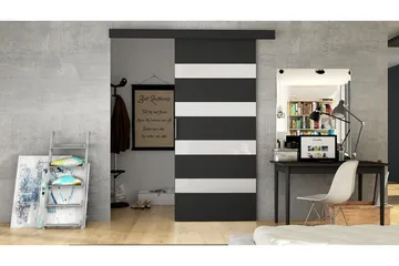 MARTI Skyvedør - Svart / Hvit - Oppbevaring - Klesoppbevaring - Garderober & garderobesystem - Garderobedør - Skyvedør garderobe