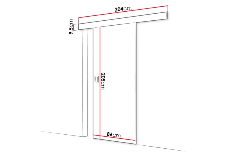 Skyvedør 204 cm - Oppbevaring - Klesoppbevaring - Garderober & garderobesystem - Garderobedør - Skyvedør garderobe