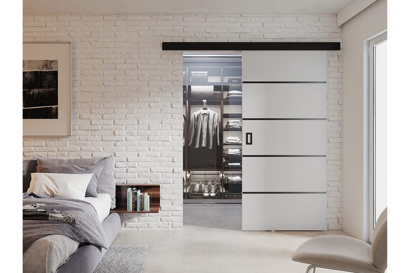 Skyvedør 204 cm - Oppbevaring - Klesoppbevaring - Garderober & garderobesystem - Garderobedør - Skyvedør garderobe