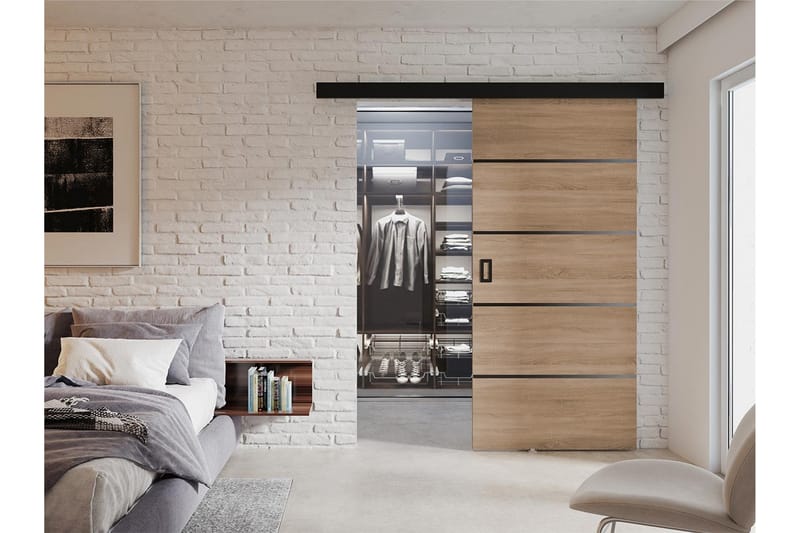 Skyvedør 204 cm - Oppbevaring - Klesoppbevaring - Garderober & garderobesystem - Garderobedør - Skyvedør garderobe