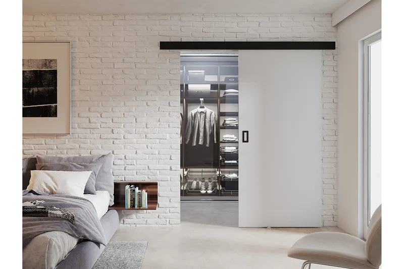 Skyvedør 204 cm - Oppbevaring - Klesoppbevaring - Garderober & garderobesystem - Garderobedør - Skyvedør garderobe