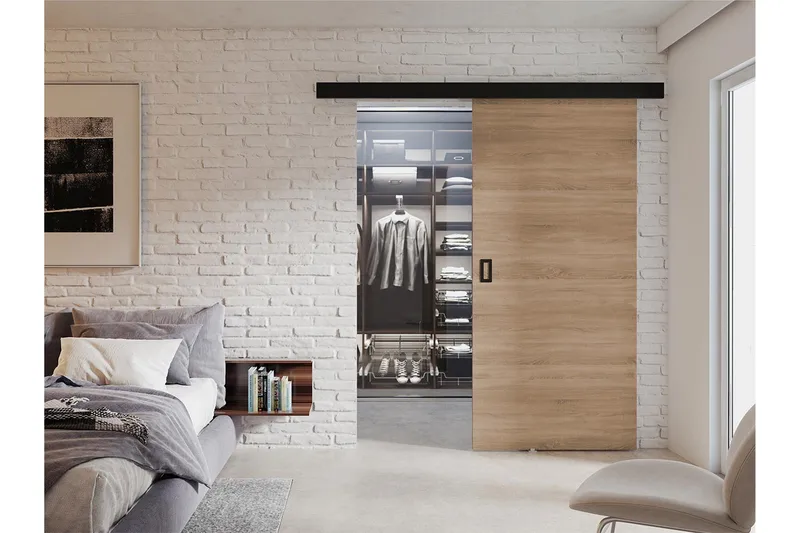 Skyvedør 204 cm - Oppbevaring - Klesoppbevaring - Garderober & garderobesystem - Garderobedør - Skyvedør garderobe