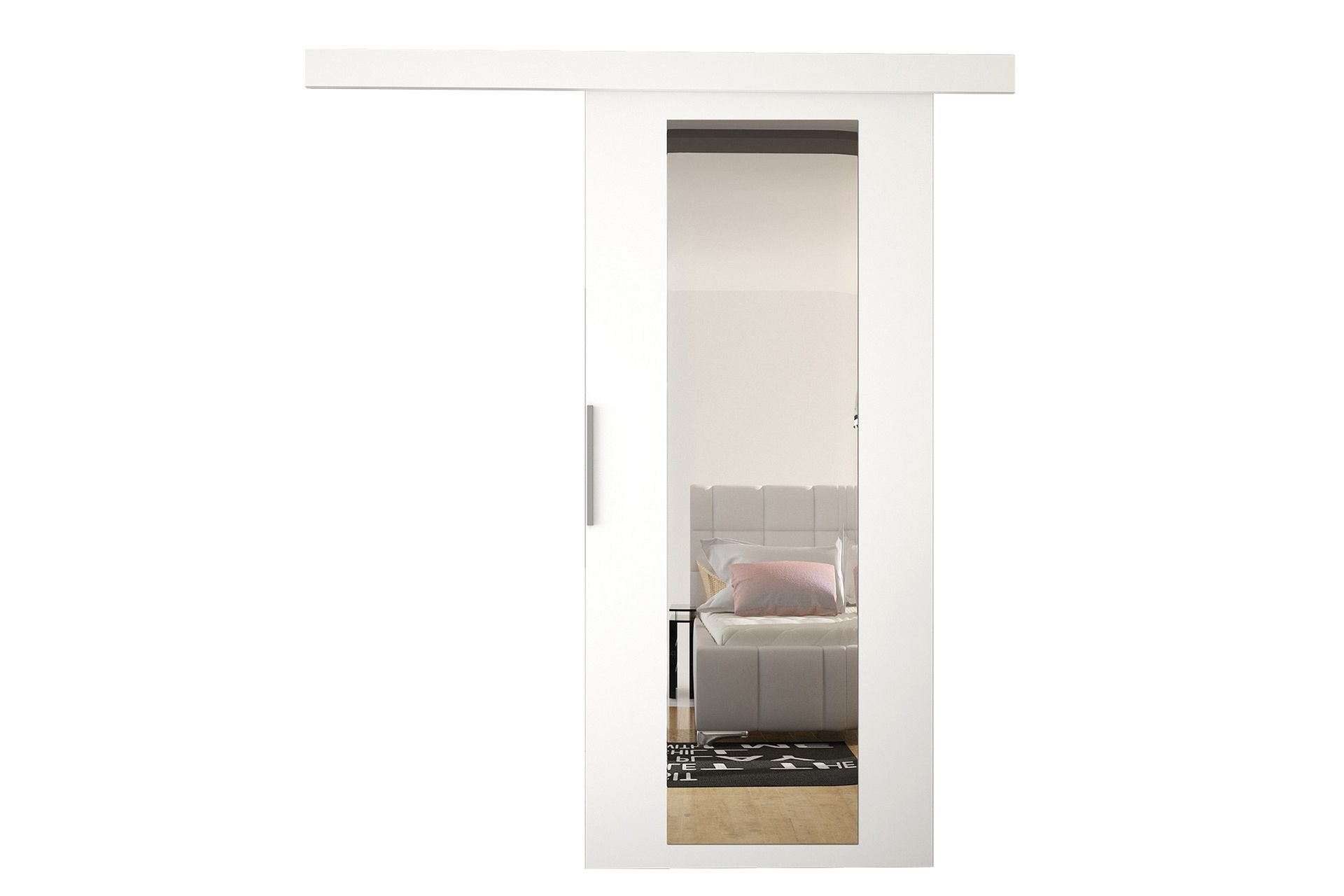 Skyvedør ELVERUM - Hvit - Oppbevaring - Klesoppbevaring - Garderober & garderobesystem - Garderobedør - Skyvedør garderobe