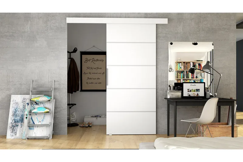 Skyvedør ELVERUM, Hvit