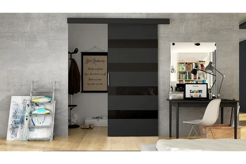 Skyvedør ELVERUM, Svart