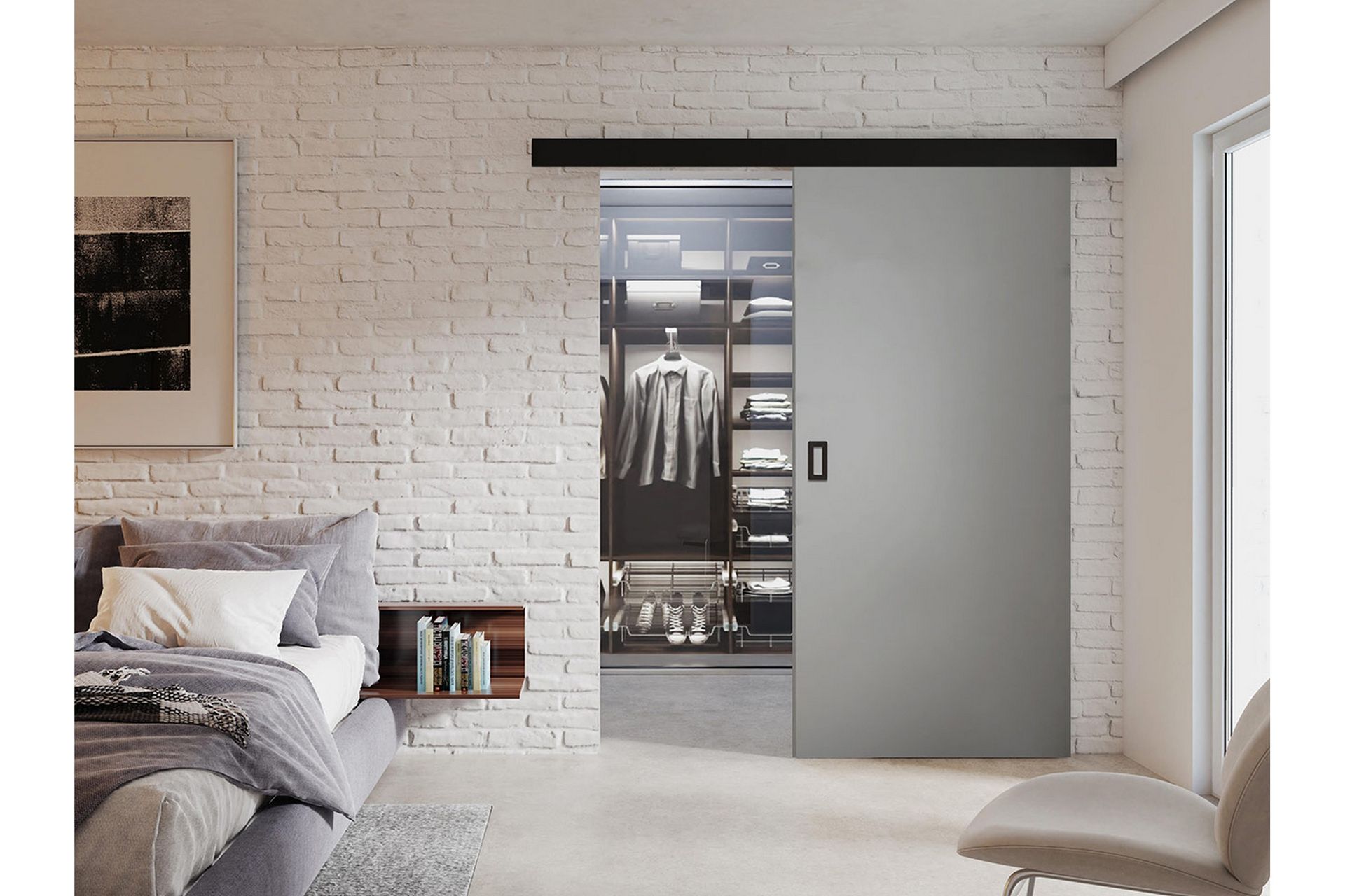 Werdi Skyvedør 80 cm - Oppbevaring - Klesoppbevaring - Garderober & garderobesystem - Garderobedør - Skyvedør garderobe