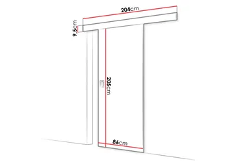 Werdi Skyvedør 80 cm - Oppbevaring - Klesoppbevaring - Garderober & garderobesystem - Garderobedør - Skyvedør garderobe