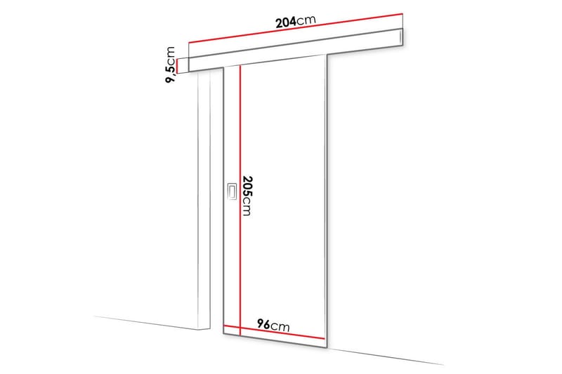 Werdi Skyvedør 90 cm - Oppbevaring - Klesoppbevaring - Garderober & garderobesystem - Garderobedør - Skyvedør garderobe