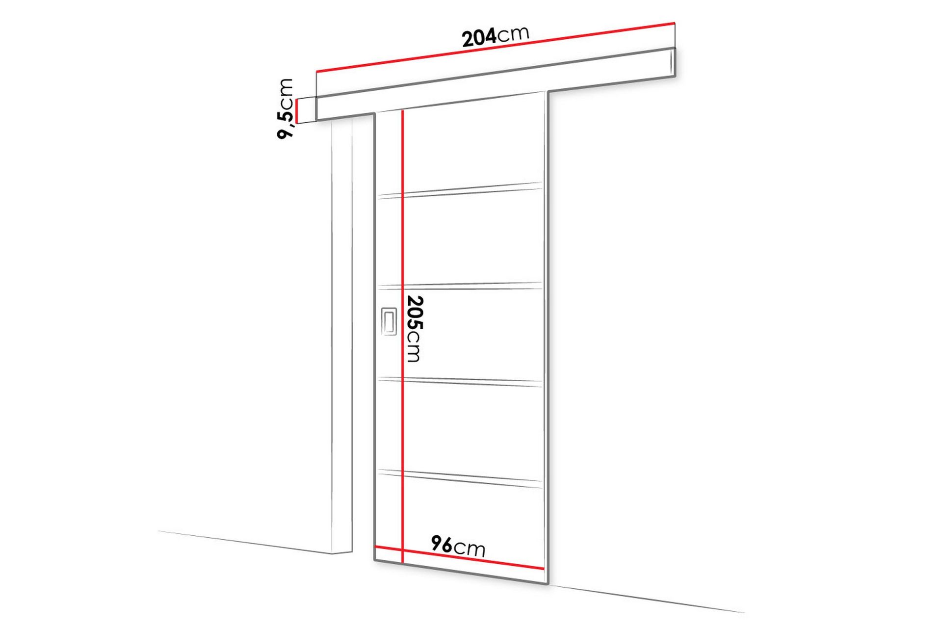 Werdi Plus Skyvedør 90 cm - Oppbevaring - Klesoppbevaring - Garderober & garderobesystem - Garderobedør - Skyvedør garderobe