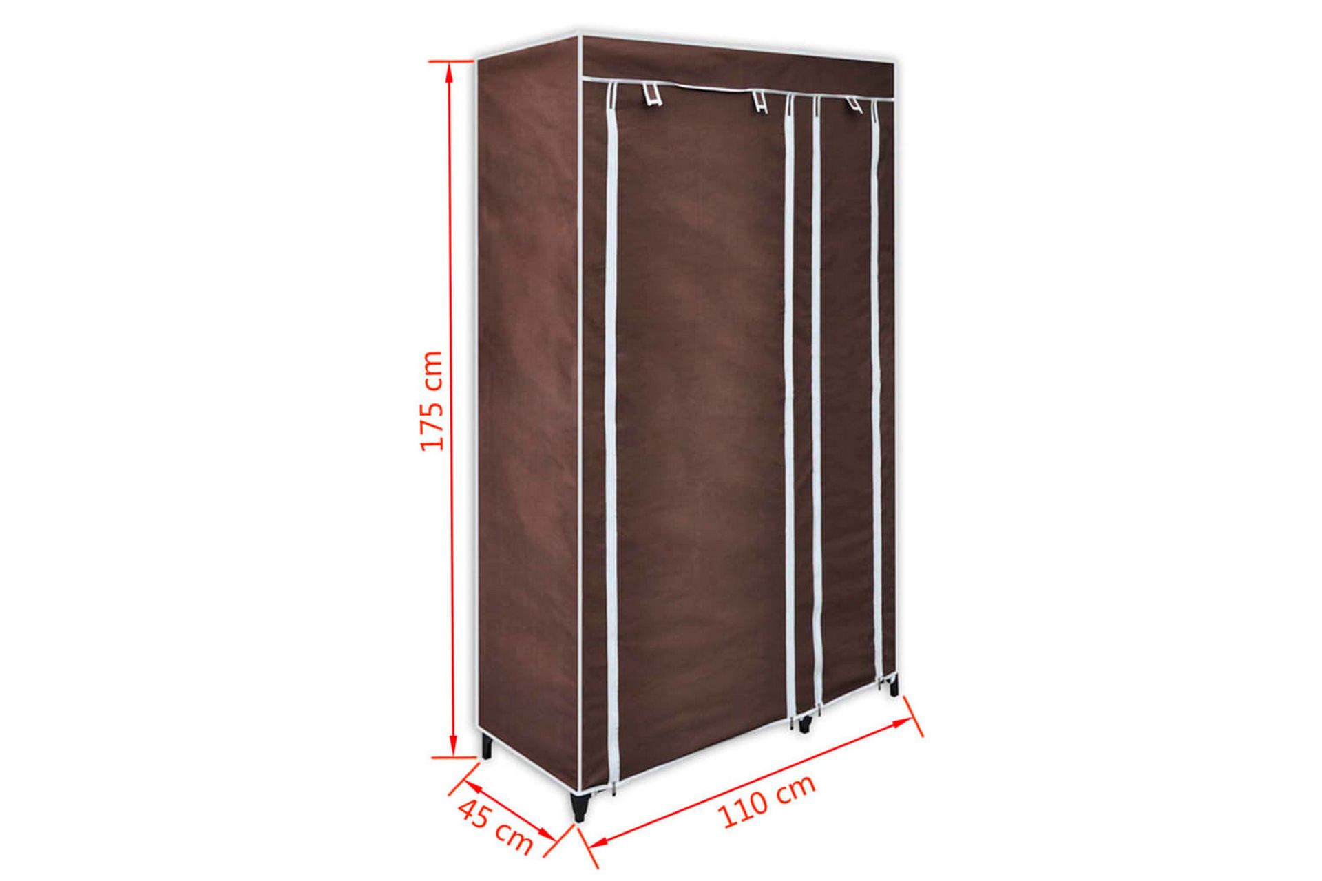 Garderober 2 stk brun stoff - Oppbevaring - Klesoppbevaring - Garderober & garderobesystem
